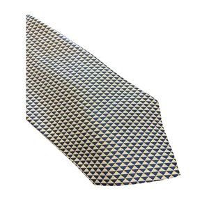 Ralph Lauren Silver and Blue Triangle Tie